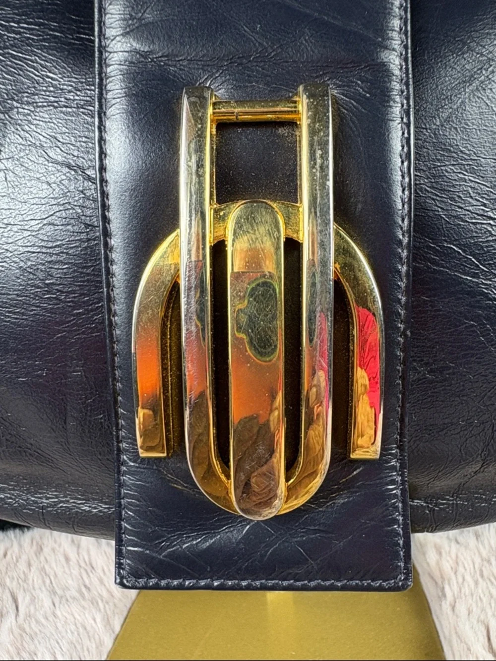 Vintage Susan Gail for Saks Fifth Avenue Black Leather Hobo Shoulder Bag